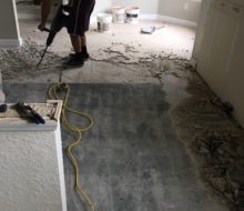 Removing old condo tile