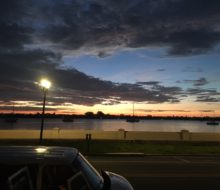 Sunrise from Avineda Menendez on Mantanzas riverfront in St. Augustine, Florida.