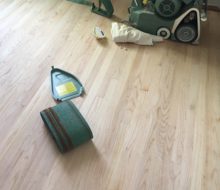 Lager-Hummel Belt Sanding Machine on solid red oak flooring - after