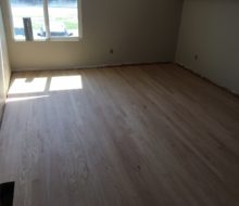 Sanded solid red oak flooring