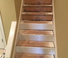 Installing solid White Oak stair treads