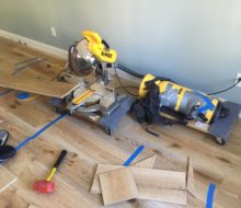 Installing wire brushed European White Oak flooring