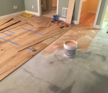 Installing wire brushed European White Oak flooring