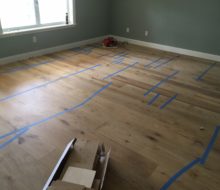 Installing wire brushed European White Oak flooring