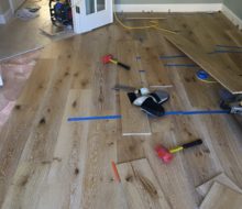 Installing wire brushed European White Oak flooring