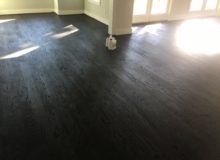 Refinished, water damaged red oak flooring