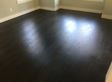 Refinished, water damaged red oak flooring