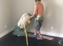 Rough sanding wood floor