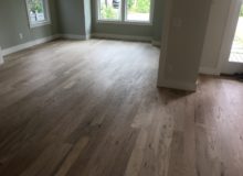 Sanded and scraped red oak flooring