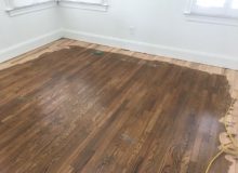 Sanding old wooden floor