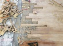 Weave-in wood floor repair preparations