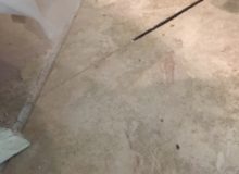 Cutting old tile flooring for removal