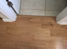 Engineered white oak wood flooring