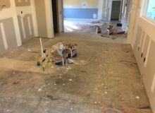 Moultrie Creek project kitchen slab - pre-prep