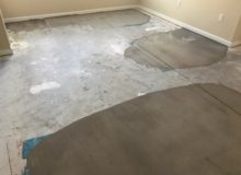 Concrete slab - leveled for wood flooring installation