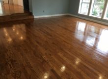 Applying finish to red oak flooring