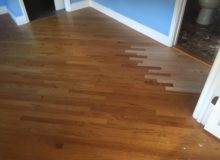Weave-in repair of red oak flooring