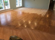 Weave-in repair of red oak flooring