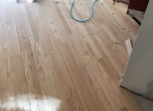 Weave-in repair of red oak flooring