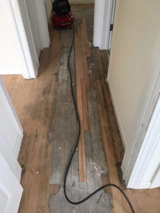 Sanding repaired Red Oak floors