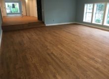 Stained and sealed red oak flooring