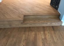 Stained and sealed red oak flooring