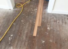 Weave-in repair of old Red Oak flooring