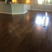 Installed Pergo handscraped hickory flooring