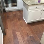 Installed Pergo handscraped hickory flooring