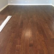 Installed Pergo handscraped hickory flooring