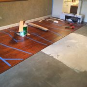 Installing prefinished birch wood flooring