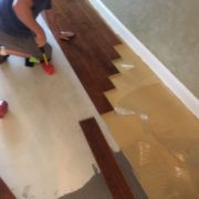 Installing prefinished birch wood flooring