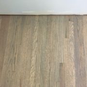 Refinished, grey stained, red oak floors