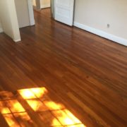 Refinished old heart pine wood floors