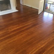 Refinished old heart pine wood floors