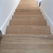 Sanded red oak stairs - Ortega