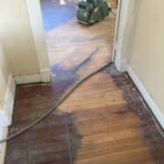 Sanding old heart pine wood flooring