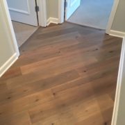 French/German White Oak wood flooring diagonally installed