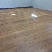 Wide white oak flooring installed