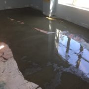 Leveling the concrete slab floor