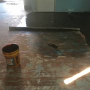 Leveling the concrete slab floor