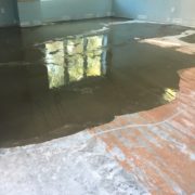 Leveling the concrete slab floor