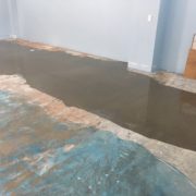 Leveling the concrete slab floor