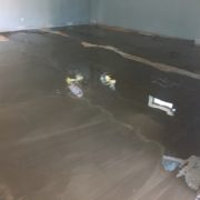 Leveling the concrete slab floor