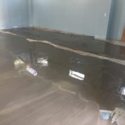 Leveling the concrete slab floor