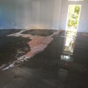 Leveling the concrete slab floor