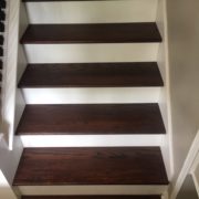 Match stained stair treads