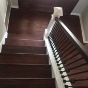 Match stained stair treads & rail