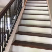 Match stained stair treads & rail