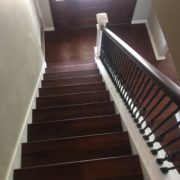 Match stained stair treads & rail